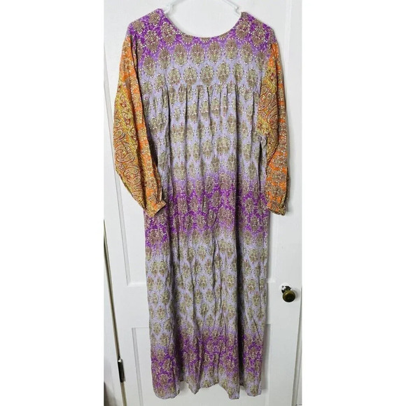 Boutique Abaya Cover Full Zip L-XL Colorful Long Sleeve Pleated Kaftan UAE Made - Picture 3 of 7